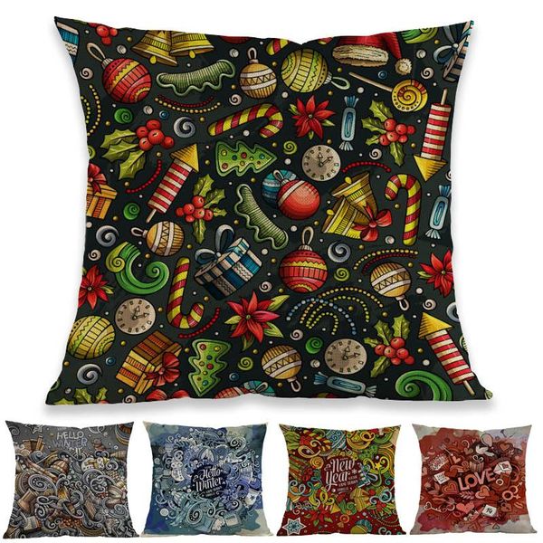 cushion/decorative pillow cartoon cute doodles hand drawn happy year colorful christmas items throw case sofa holiday decorative cushion cov
cushion/decorative pillow cartoon cute doodles hand drawn happy year colorful christmas items throw case sofa holiday decorative cushion cov