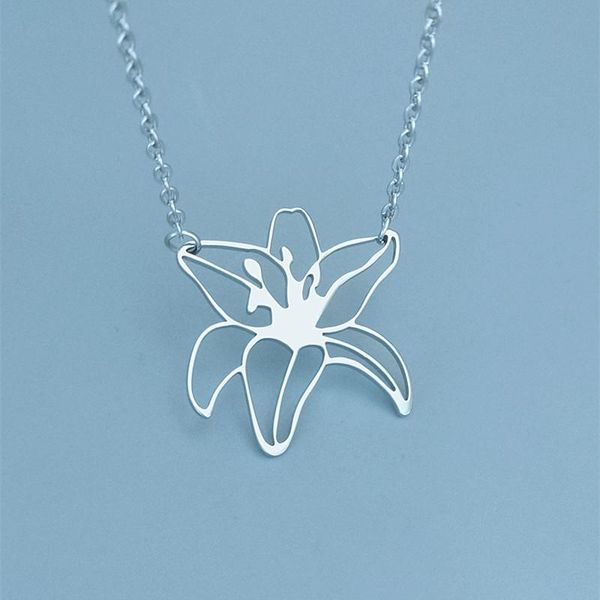 pendant necklaces 10pcs lily flower statement necklace for women boho jewelry mother's day gift gold filled collares wholesale bijoux, Silver
pendant necklaces 10pcs lily flower statement necklace for women boho jewelry mother's day gift gold filled collares wholesale bijoux, Silver