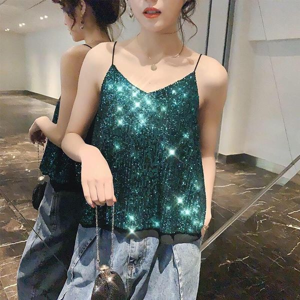 women's tanks & camis shining camisole sequined vest sparkle sequin tank glitter party date night out streetwear for teens girl summer, White
women's tanks & camis shining camisole sequined vest sparkle sequin tank glitter party date night out streetwear for teens girl summer, White