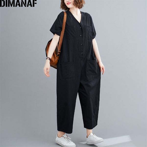 plus size women jumpsuits long pants trousers female clothing loose casual cotton solid button pockets lady 210531, Black;white
plus size women jumpsuits long pants trousers female clothing loose casual cotton solid button pockets lady 210531, Black;white