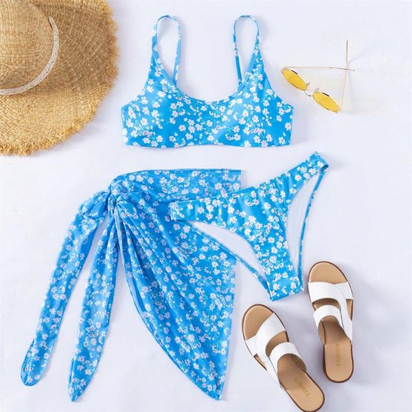 women's swimwear flower printed high cut bikini women female swimsuit three-pieces set with sarong bather bathing suit swim k3119, White;black
women's swimwear flower printed high cut bikini women female swimsuit three-pieces set with sarong bather bathing suit swim k3119, White;black