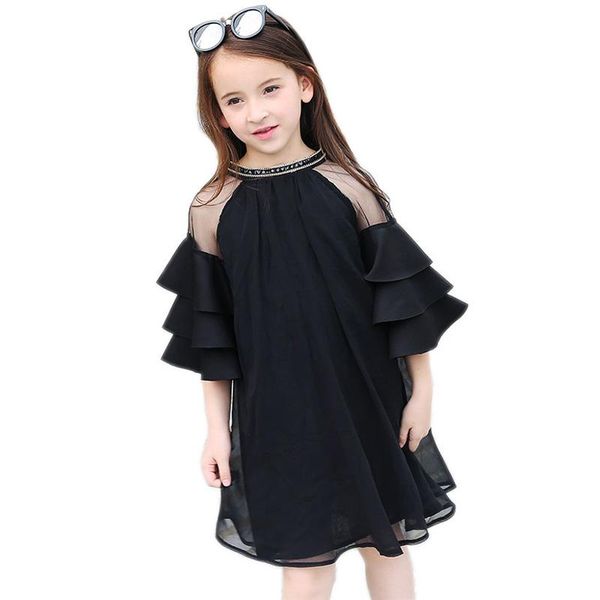 girl's dresses summer girls dress 2021 fashion flare sleeve black color chiffon for teenage girl princess kids dq858, Red;yellow
girl's dresses summer girls dress 2021 fashion flare sleeve black color chiffon for teenage girl princess kids dq858, Red;yellow
