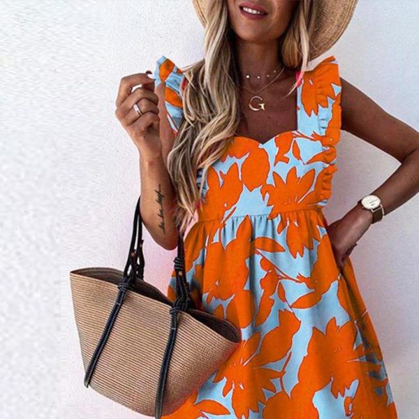 casual flower print ruffled women dress o neck sleeveless short summer sundress vestidos de verano, Black;gray
casual flower print ruffled women dress o neck sleeveless short summer sundress vestidos de verano, Black;gray