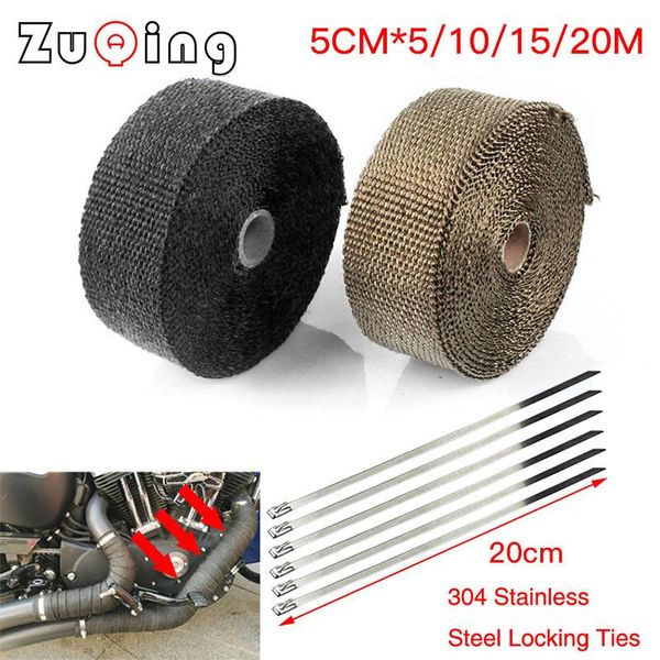 exhaust heat wrap 5cm*5m/10m/15m/20m thermal tape fiberglass manifold insulation roll resistant with stainless ties motorcycle system
exhaust heat wrap 5cm*5m/10m/15m/20m thermal tape fiberglass manifold insulation roll resistant with stainless ties motorcycle system