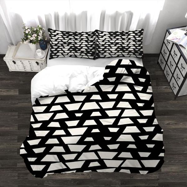 bedding sets black white line polygon pattern 3pcs duvet cover set customizable polyester stylish durable au us uk size
bedding sets black white line polygon pattern 3pcs duvet cover set customizable polyester stylish durable au us uk size