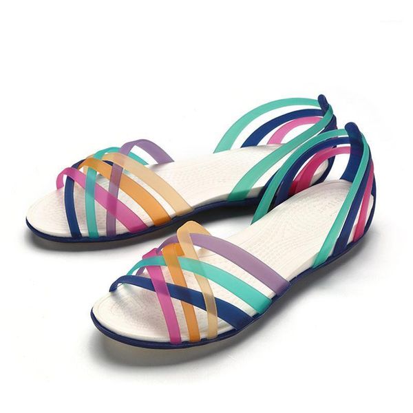 sandals women's rainbow jelly candy color open toe flat beach shoes casual ladies summer1, Black
sandals women's rainbow jelly candy color open toe flat beach shoes casual ladies summer1, Black