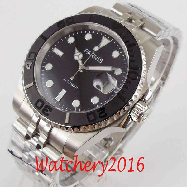 40mm bliger black dial sapphire date of birth ceramic light-emitting automatic jubilee gentlemen clock, Slivery;brown
40mm bliger black dial sapphire date of birth ceramic light-emitting automatic jubilee gentlemen clock, Slivery;brown