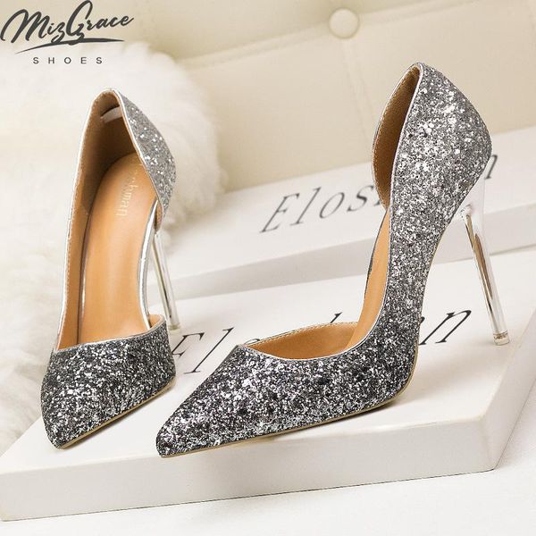 dress shoes 9616-55 fashion nightclub show thin women's heel high shallow mouth pointed side hollow sequin single, Black
dress shoes 9616-55 fashion nightclub show thin women's heel high shallow mouth pointed side hollow sequin single, Black