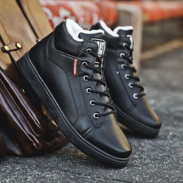 boots men winter plush fur warm snow sneakers fashion ankle casual shoes botas hombre 357, Black
boots men winter plush fur warm snow sneakers fashion ankle casual shoes botas hombre 357, Black