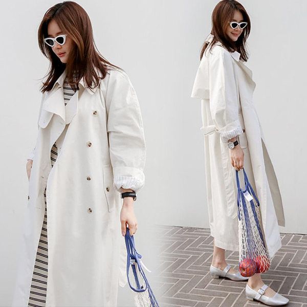 women's trench coats 2021 spring and autumn coat clothes loose mid-length lace up big size white windbreaker female jacket abrigo f2650, Tan;black
women's trench coats 2021 spring and autumn coat clothes loose mid-length lace up big size white windbreaker female jacket abrigo f2650, Tan;black