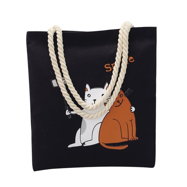 shopping bags women bag kpop cute cartoon cat whale rope shoulder canvas handbag girl student fashion school storage
shopping bags women bag kpop cute cartoon cat whale rope shoulder canvas handbag girl student fashion school storage