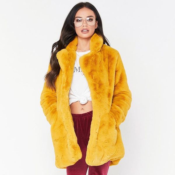 women's wool & blends elegant women winter warm faxu alpaca fur fluffy coat soft streetwear with pocket overcoat, Black
women's wool & blends elegant women winter warm faxu alpaca fur fluffy coat soft streetwear with pocket overcoat, Black