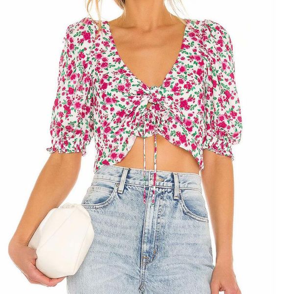 women's blouses & shirts 2021 summer autumn holiday v-neck half sleeve blouse women floral print top, White
women's blouses & shirts 2021 summer autumn holiday v-neck half sleeve blouse women floral print top, White