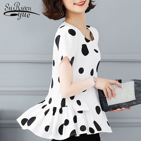summer fashion women chiffon blouses casual polka dot clothing short sleeve o-neck office lady 4680 50 210508, White
summer fashion women chiffon blouses casual polka dot clothing short sleeve o-neck office lady 4680 50 210508, White