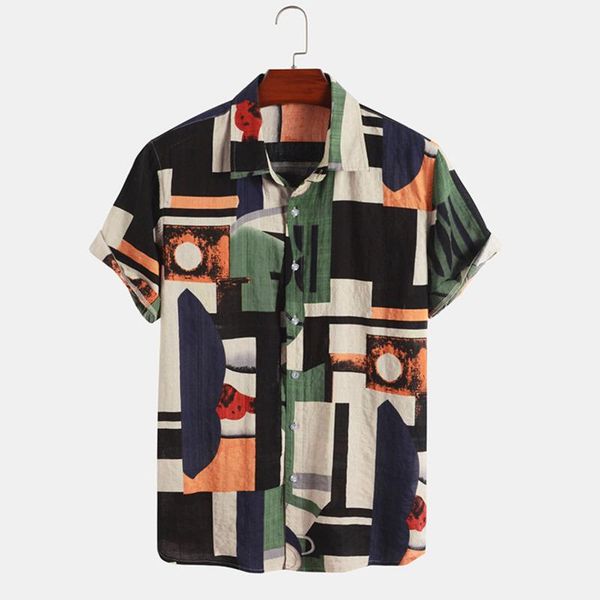 men's casual shirts fashion camisas de hombre 2022 summer mens plain color block irregular geometric printed short sleeve, White;black
men's casual shirts fashion camisas de hombre 2022 summer mens plain color block irregular geometric printed short sleeve, White;black