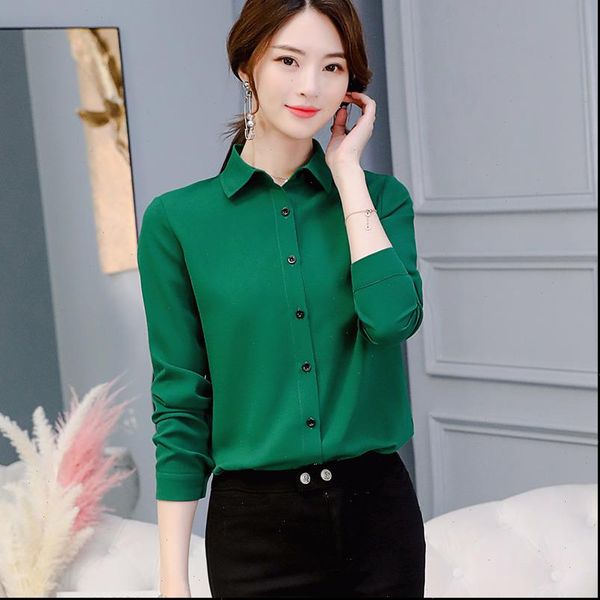 green women blouses blouse chiffon office career shirts fashion casual long sleeve femme blusa ns4318, White
green women blouses blouse chiffon office career shirts fashion casual long sleeve femme blusa ns4318, White