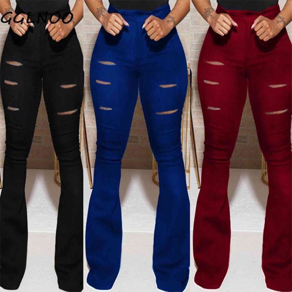 plus size hole pants womens jeans full length skinny elastic waist solid flare pant spring autumn high lady trousers gg23102, Blue
plus size hole pants womens jeans full length skinny elastic waist solid flare pant spring autumn high lady trousers gg23102, Blue