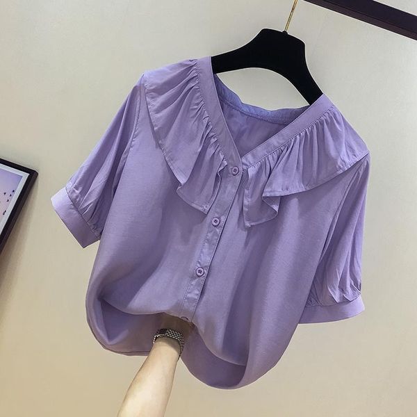 women's blouses & shirts 2021 summer women fashion ruffles blouse short sleeve shirt deep v-neck elegant office party chiffon blusa, White
women's blouses & shirts 2021 summer women fashion ruffles blouse short sleeve shirt deep v-neck elegant office party chiffon blusa, White