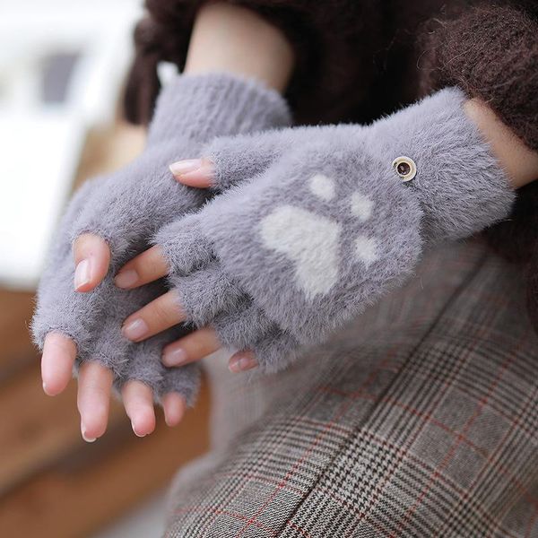 five fingers gloves winter cute plush open finger warm half handschoenen guantes moto invierno fingerless glove, Blue;gray
five fingers gloves winter cute plush open finger warm half handschoenen guantes moto invierno fingerless glove, Blue;gray