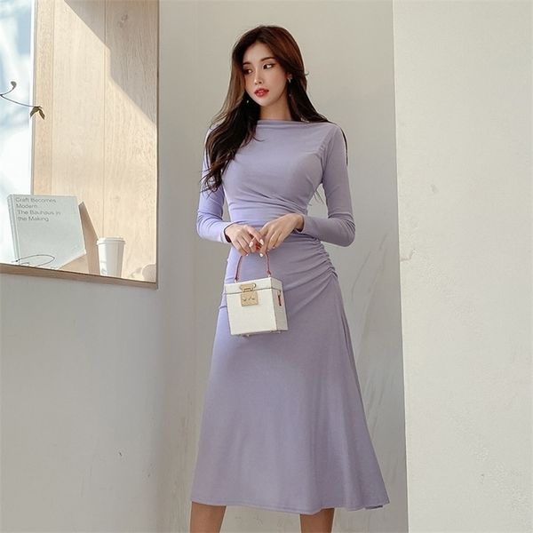 dress autumn and winter ladies women's fashion oblique collar side waist slim fit office lady polyester 210416, Black;gray
dress autumn and winter ladies women's fashion oblique collar side waist slim fit office lady polyester 210416, Black;gray
