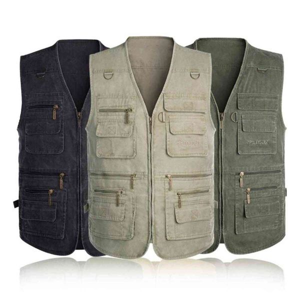 new male casual summer big size cotton sleeveless vest with many pockets men multi pocket pgraph waistcoat, Black;white
new male casual summer big size cotton sleeveless vest with many pockets men multi pocket pgraph waistcoat, Black;white