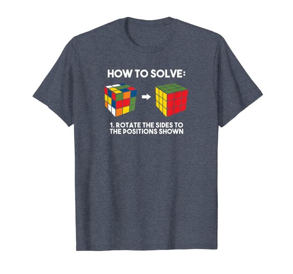 How To Solve - Funny Puzzle Cube Shirt - Speed Cubing Shirt, Mainly pictures