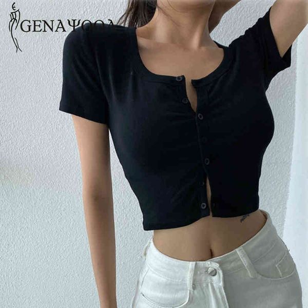 ganayooa solid casual t shirt for short sleeve o neck women summer tshirt with button slim femme korean 210417, White
ganayooa solid casual t shirt for short sleeve o neck women summer tshirt with button slim femme korean 210417, White