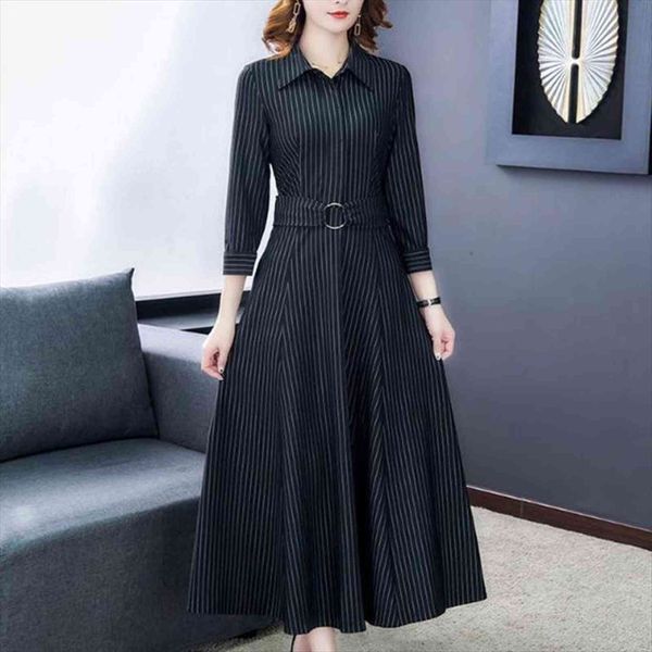 spring striped shirt plus size womens dress 4xl elegant slim long sleeve party office lady fashion vintage a line, Black;gray
spring striped shirt plus size womens dress 4xl elegant slim long sleeve party office lady fashion vintage a line, Black;gray