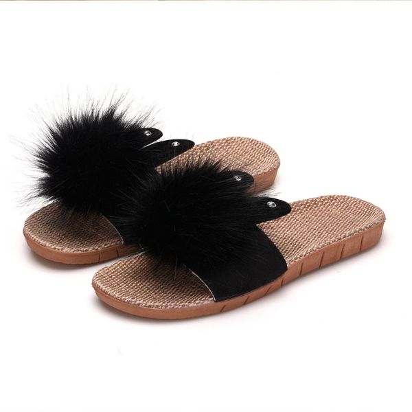 slippers women's fluffy woman open toe flat shoes indoor&outdoor non-slip ladies' home zapatos de mujer #0107, Black
slippers women's fluffy woman open toe flat shoes indoor&outdoor non-slip ladies' home zapatos de mujer #0107, Black
