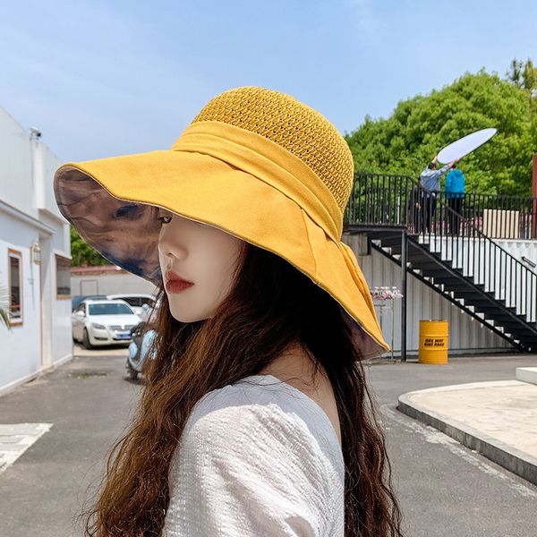 summer new knitting stitching fisherman's printing ink painting bow female basin thin face sunshade big brim hat
summer new knitting stitching fisherman's printing ink painting bow female basin thin face sunshade big brim hat