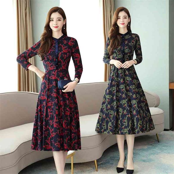 vintage female red floral midi dresses autumn winter 4xl plus size print long sleeve dress elegant women party vestidos 210528, Black;gray
vintage female red floral midi dresses autumn winter 4xl plus size print long sleeve dress elegant women party vestidos 210528, Black;gray