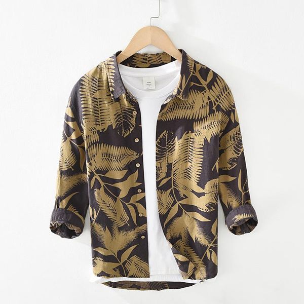 100% linen japan premium flax vintage leafs print shirts breathable thin casual three quarter sleeve beach holiday blouses male men's, White;black
100% linen japan premium flax vintage leafs print shirts breathable thin casual three quarter sleeve beach holiday blouses male men's, White;black