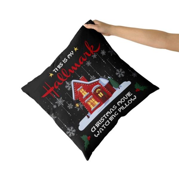 merry christmas house cotton canvas custom pillow covers throw personalized gifts cushion/decorative
