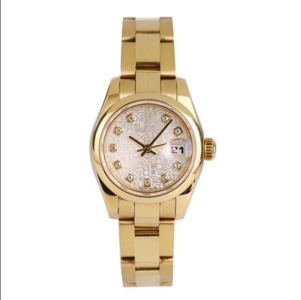 waterproof womens watches sapphire mirror 179168 26mm classic pattern dial mechanical yellow gold stainless steel bracelet luxury watch, Slivery;brown
waterproof womens watches sapphire mirror 179168 26mm classic pattern dial mechanical yellow gold stainless steel bracelet luxury watch, Slivery;brown