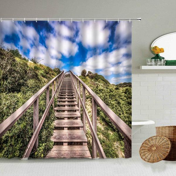 wooden suspension bridge forest green plants bathroom shower curtain spring natural landscape family toilet with hook curtains
wooden suspension bridge forest green plants bathroom shower curtain spring natural landscape family toilet with hook curtains