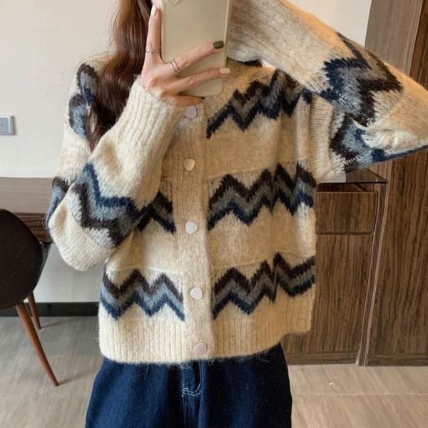 women's sweaters knitted cardigan sweater women new autumn and winter gentle wind student loose round neck jacket all-match wm* 8h, White;black
women's sweaters knitted cardigan sweater women new autumn and winter gentle wind student loose round neck jacket all-match wm* 8h, White;black