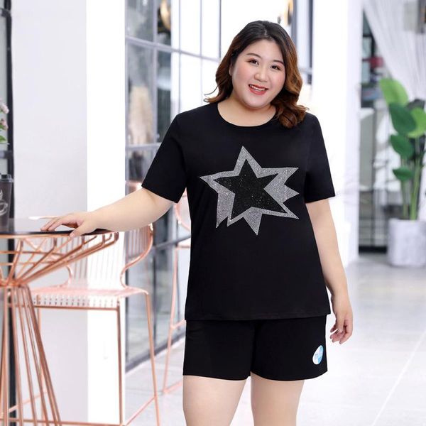 plus size t-shirt 2021 summer cotton short sleeve black leisure pullovers stars pattern diamonds clothes for women
plus size t-shirt 2021 summer cotton short sleeve black leisure pullovers stars pattern diamonds clothes for women