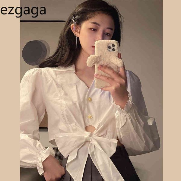 ezgaga bow bandage blouse women korean fashion crop loose long sleeve single-breasted hollow out shirts summer casual 210430, White
ezgaga bow bandage blouse women korean fashion crop loose long sleeve single-breasted hollow out shirts summer casual 210430, White