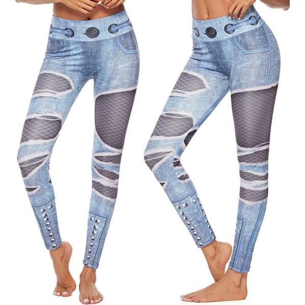 women's leggings women fitness high waist push up shredded jeans seamless leggin femme skinny athletic hip-lifting, Black
women's leggings women fitness high waist push up shredded jeans seamless leggin femme skinny athletic hip-lifting, Black