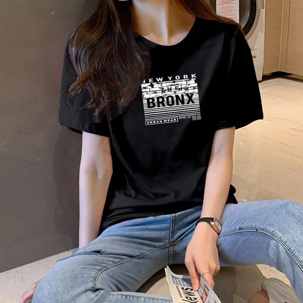 tee 2021 high-quality leisure classic summer fashion breathable women's t-shirt, White
tee 2021 high-quality leisure classic summer fashion breathable women's t-shirt, White
