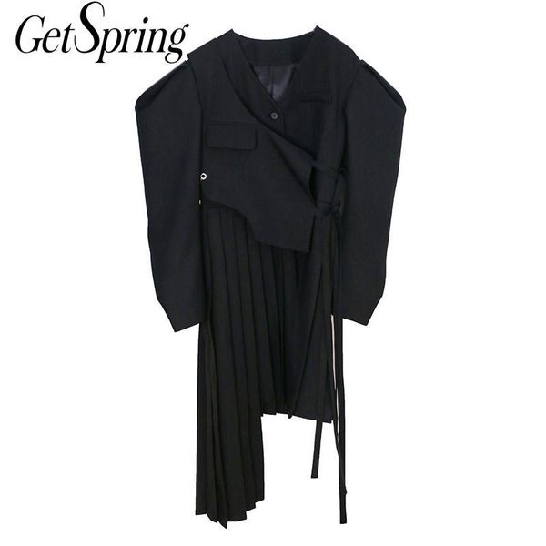casual dresses getspring women dress puff sleeve asymmetry v-neck vintage irregular black white bandage 2021, Black;gray
casual dresses getspring women dress puff sleeve asymmetry v-neck vintage irregular black white bandage 2021, Black;gray