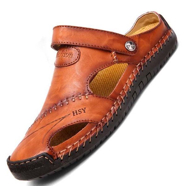 sandals genuine leather men's summer soft shoes beach slippers bohemia size 38-48, Black
sandals genuine leather men's summer soft shoes beach slippers bohemia size 38-48, Black