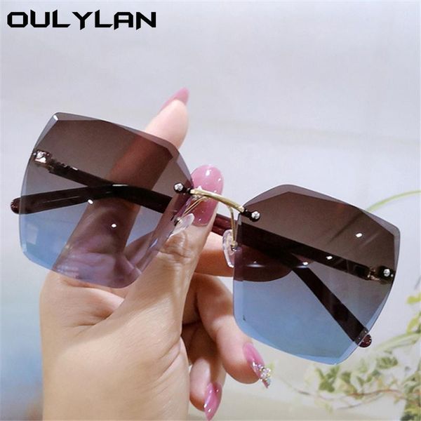 sunglasses oulylan fashion gradient women brand design rimless sun gasses lady vintage trimming eyeglasses outdoor shades uv400, White;black
sunglasses oulylan fashion gradient women brand design rimless sun gasses lady vintage trimming eyeglasses outdoor shades uv400, White;black