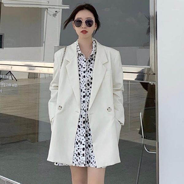 women's suits & blazers womens autumn 2021 korean fashion commute solid color suit collar single-breasted white casual jacket top, White;black
women's suits & blazers womens autumn 2021 korean fashion commute solid color suit collar single-breasted white casual jacket top, White;black