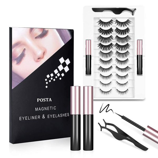 magnetic eyelashes with eyeliner kit upgrades 3d 10 pairs 2 bottles of reusable false
magnetic eyelashes with eyeliner kit upgrades 3d 10 pairs 2 bottles of reusable false