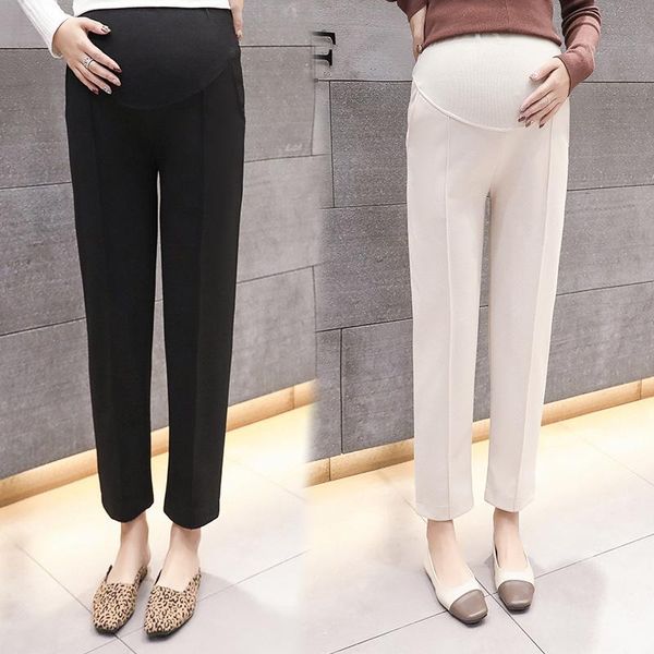 maternity bottoms pants autumn winter elastic waist belly straight casual clothes for pregnant women thin harlan high-waisted trousers, White
maternity bottoms pants autumn winter elastic waist belly straight casual clothes for pregnant women thin harlan high-waisted trousers, White