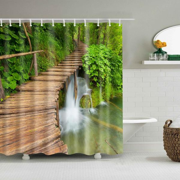 natural scenery forest river wooden bridge shower curtain bath accessories with hooks waterproof polyester fabric bathroom decor curtains
natural scenery forest river wooden bridge shower curtain bath accessories with hooks waterproof polyester fabric bathroom decor curtains