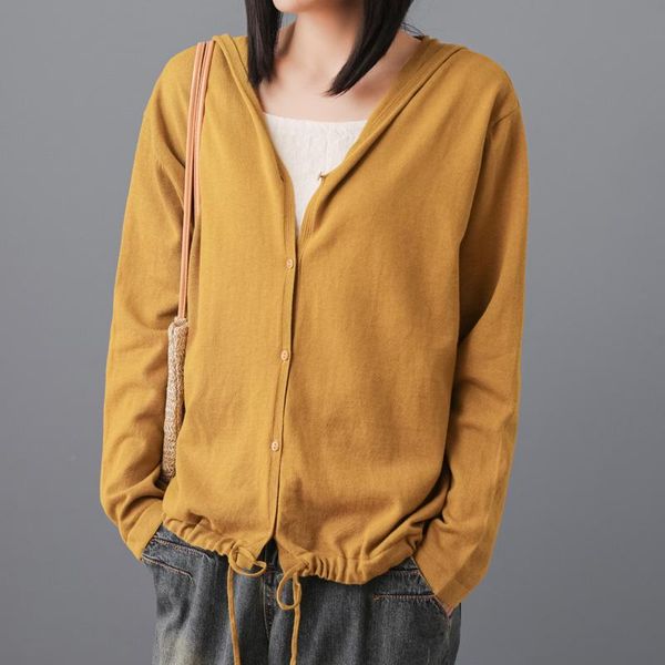 women's knits & tees 100% cotton knitted cardigan drawstring hooded loose casual sweater coat hoodie 2021 spring and autumn, White
women's knits & tees 100% cotton knitted cardigan drawstring hooded loose casual sweater coat hoodie 2021 spring and autumn, White