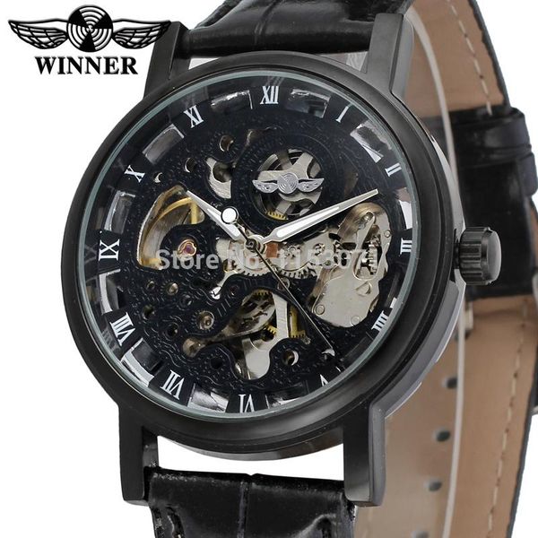 winner brand automatic skeleton original men watch withblack leather strap gift box wristwatches, Slivery;brown
winner brand automatic skeleton original men watch withblack leather strap gift box wristwatches, Slivery;brown