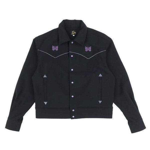 men's jackets black needles vintage male jacket classic embroidered butterfly awge coats inside label, Black;brown
men's jackets black needles vintage male jacket classic embroidered butterfly awge coats inside label, Black;brown